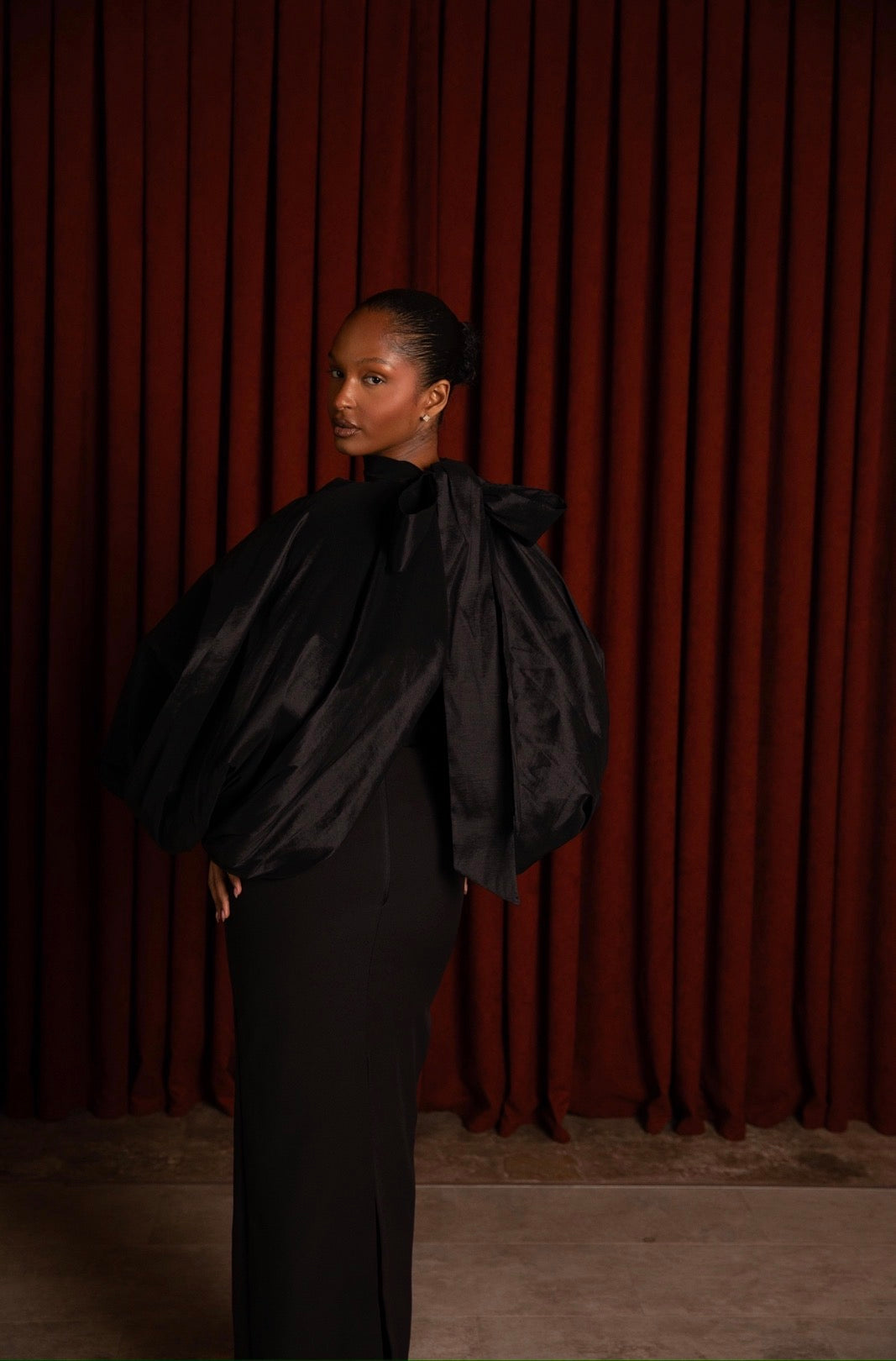 Black Satin Bolero