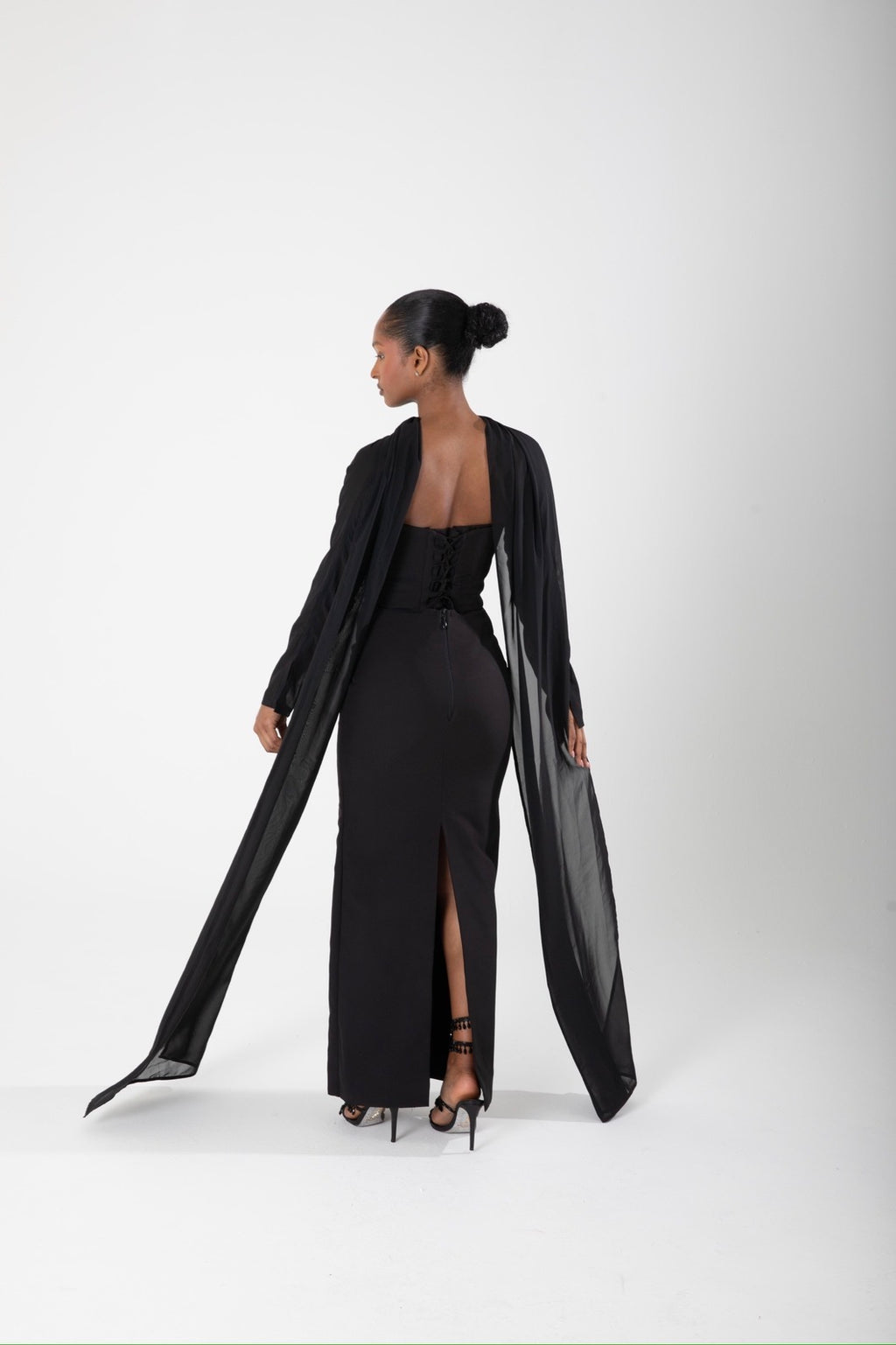 Black Chiffon Bolreo