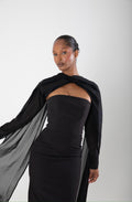 Black Chiffon Bolreo