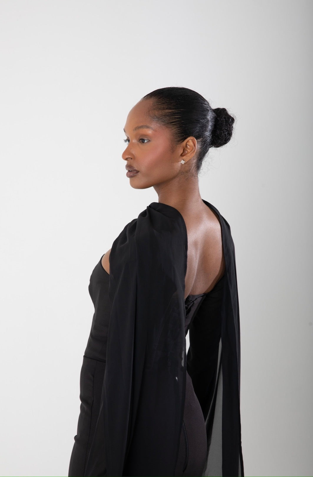 Black Chiffon Bolreo
