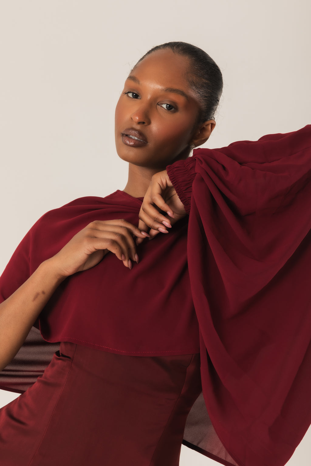 Cabernet Chiffon bolero
