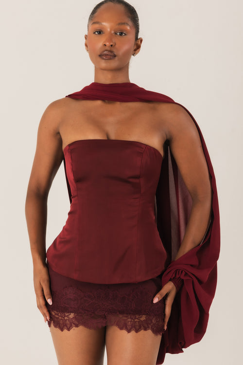 Cabernet Chiffon bolero